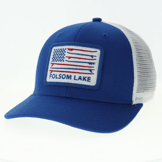 Blue Surfboard Flag Hat