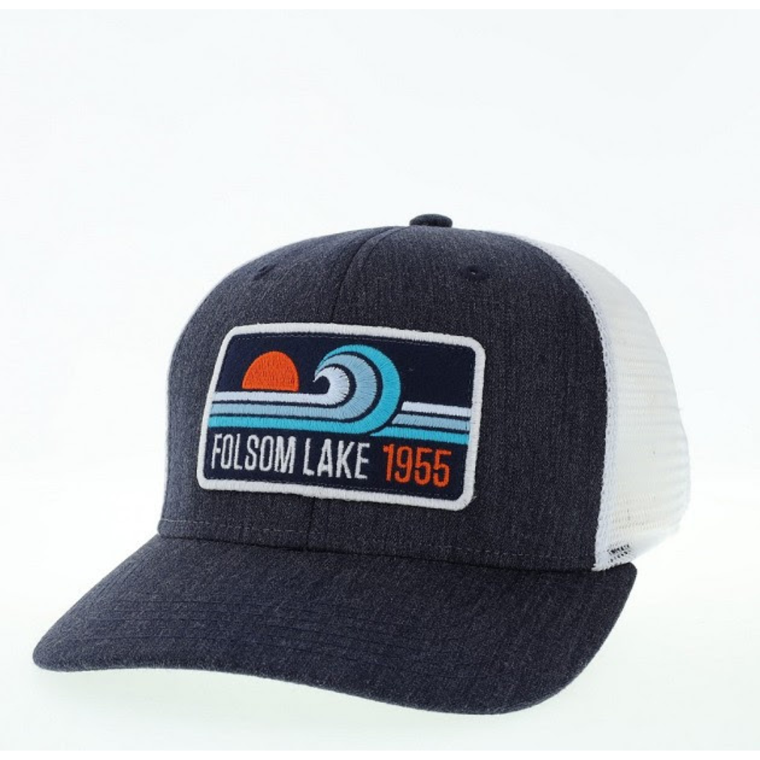 Folsom Lake Wave Hat Navy Blue/White