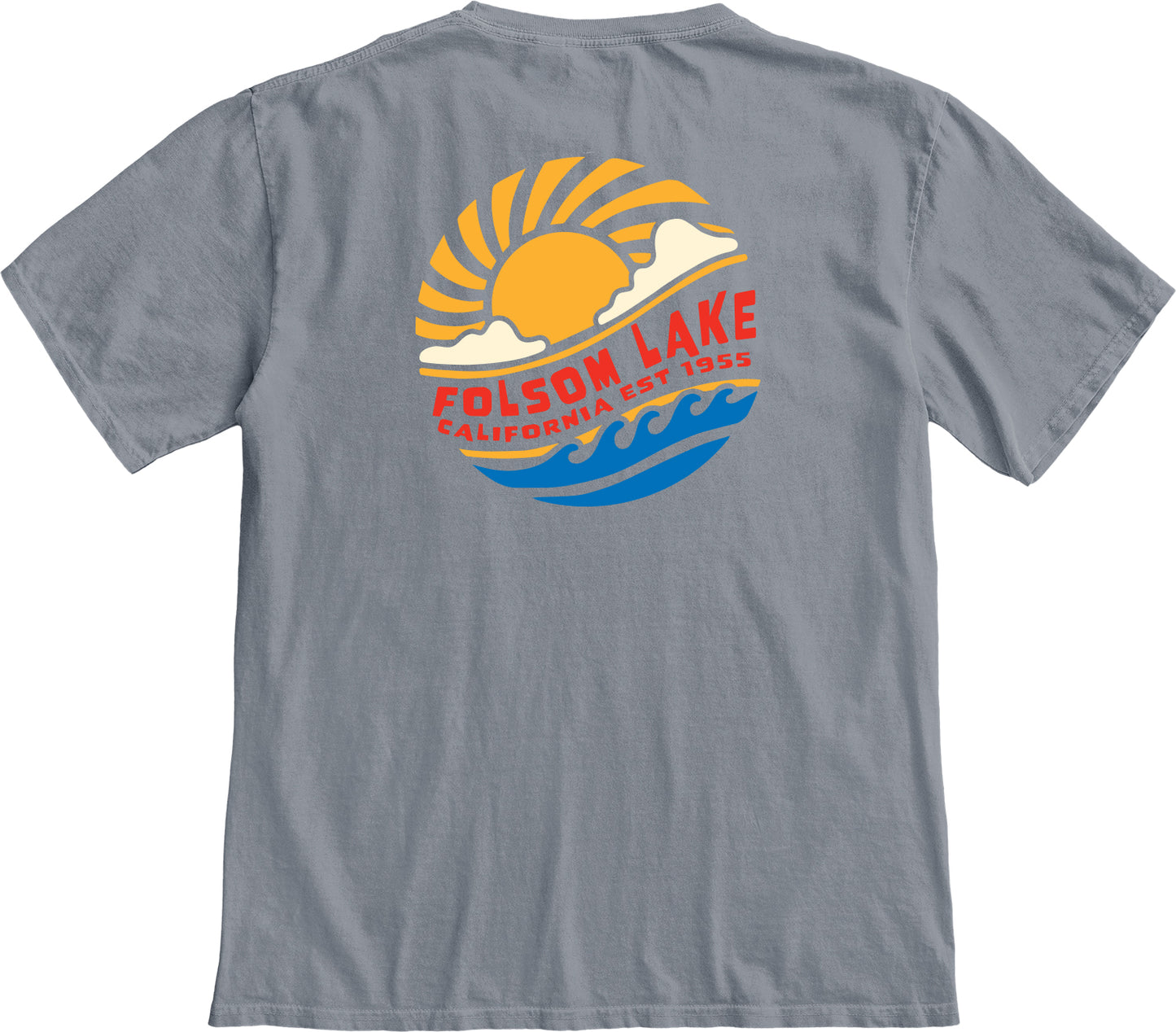 Folsom Lake Solar Remix T-Shirt - Steel Grey