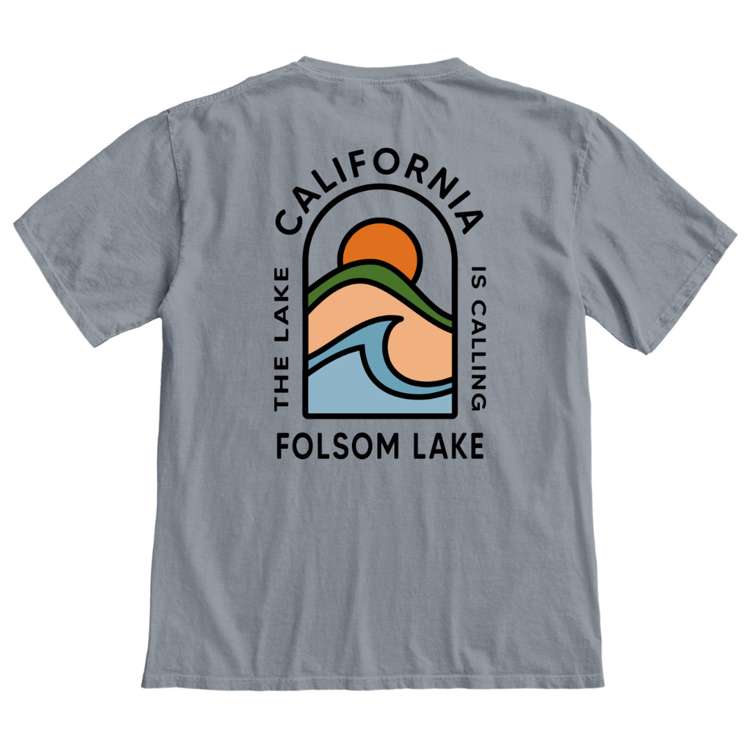 The Lake is Calling T-Shirt Steel Grey