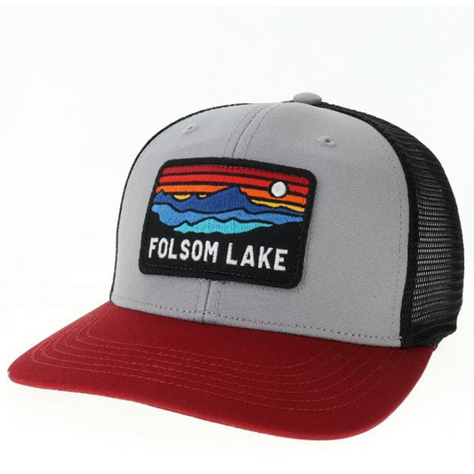 The Horizon Hat Grey/Burgundy/Black