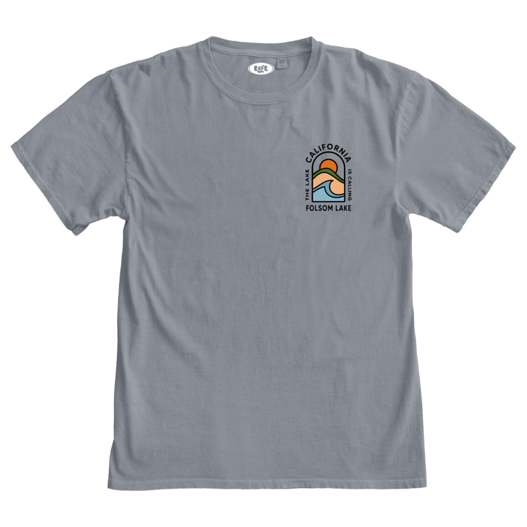 The Lake is Calling T-Shirt Steel Grey